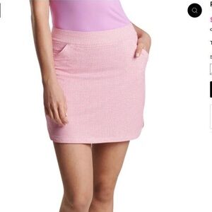 Peter Millar Alice Petal UPF 50+ Golf Tennis Skort Orange Purple Geometric M